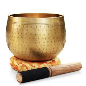 Tibetan Ring Gong Meditation Singing Bowl Mallet Cushion Set (Jumbo) Tibetan Ring Gong Meditation Singing Bowl Mallet Cushion Set (Jumbo)