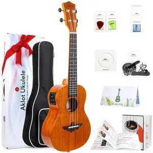 Ukulele, Electric Tenor Ukelele Solid Mahogany 26 inch for Professional Beginners Adults Kit with Free Online Lesson and Uke Accessories Ukulele, Electric Tenor Ukelele Solid Mahogany 26 inch for Professional Beginners Adults Kit with Free Online Lesson and Uke Accessories