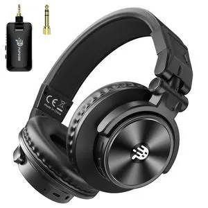 PUPGSIS 2.4GHz Wireless DJ Headphones,20ms Low Latency Studio Headphones with 1/4 to 3.5mm Jack for Keyboard Turntable Laptop,Dongle/Bluetooth/Wired Connection for Studio Monitor & Mixing DJ,Black PUPGSIS 2.4GHz Wireless DJ Headphones,20ms Low Latency Studio Headphones with 1/4 to 3.5mm Jack for Keyboard Turntable Laptop,Dongle/Bluetooth/Wired Connection for Studio Monitor & Mixing DJ,Black