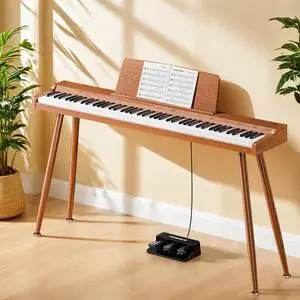 Keyboard Piano Electric 88 Key Piano keyboard: 88 Key keyboard Piano Semi-Weighted Full Size Premium Sound MIDI Headphone Jack Triple Pedal Compact Design for Beginners to Professionals Keyboard Piano Electric 88 Key Piano keyboard: 88 Key keyboard Piano Semi-Weighted Full Size Premium Sound MIDI Headphone Jack Triple Pedal Compact Design for Beginners to Professionals