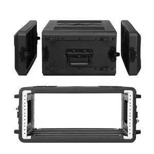 4U Rack Case Shallow 17" Depth, 19" Rackmount Flight Cases Easy Installation Portable Carry Watertight Dust Proof 2 Space Shockproof Mount Racks with Microphone Compartments Space Saving 4U Rack Case Shallow 17" Depth, 19" Rackmount Flight Cases Easy Installation Portable Carry Watertight Dust Proof 2 Space Shockproof Mount Racks with Microphone Compartments Space Saving