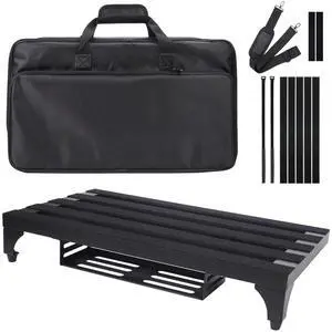 22" x 12.5" Aluminum Alloy Guitar Pedal Board with Power Supply Tray | Includes Carry Case & Mounting Tapes, Power Supply Storage, Lightweight 22" x 12.5" Aluminum Alloy Guitar Pedal Board with Power Supply Tray | Includes Carry Case & Mounting Tapes, Power Supply Storage, Lightweight