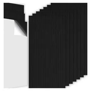 10Pack Large Acoustic Panels, 48x24x0.38 inch Sound Proof Panels for Walls, Self-Adhesive Sound Dampening Wall Panels, Noise Absorbing Decorative Wall Panels, Wall Noise Blocker for Home (Black) 10Pack Large Acoustic Panels, 48x24x0.38 inch Sound Proof Panels for Walls, Self-Adhesive Sound Dampening Wall Panels, Noise Absorbing Decorative Wall Panels, Wall Noise Blocker for Home (Black)