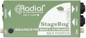 Radial StageBug SB-2 1-Channel Passive Instrument Direct Box Radial StageBug SB-2 1-Channel Passive Instrument Direct Box