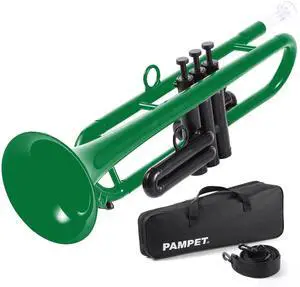 Professional Plastic Bb Trumpet Set for Student Beginner With 7C and 3C Mouthpiece Green Professional Plastic Bb Trumpet Set for Student Beginner With 7C and 3C Mouthpiece Green