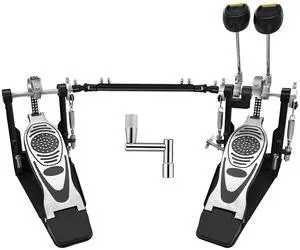 Double Bass Drum Pedal, Double Chain Drive Kick Pedal with Adjustable Beater | Durable Metal Frame, Adjustable Tension and Beater for Customized Control, Fits Drum Sets and Electronic Drums Double Bass Drum Pedal, Double Chain Drive Kick Pedal with Adjustable Beater | Durable Metal Frame, Adjustable Tension and Beater for Customized Control, Fits Drum Sets and Electronic Drums