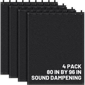 4 Pcs Soundproof Blanket 80'' x 96'' Sound Dampening Blanket with Grommet Outdoor Noise Barriers Studio Insulated Sound Absorption Sheet for Door Acoustic Noise General Indoor or Outdoor Use 4 Pcs Soundproof Blanket 80'' x 96'' Sound Dampening Blanket with Grommet Outdoor Noise Barriers Studio Insulated Sound Absorption Sheet for Door Acoustic Noise General Indoor or Outdoor Use