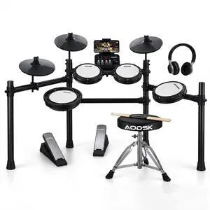 Electronic Drum Set, Professional Mesh Drum Pads, Upgraded Sound Module 260 sounds/30 Kits/20 Songs,Includes Sticks,Headphones,drum throne (2026 New Upgraded) Electronic Drum Set, Professional Mesh Drum Pads, Upgraded Sound Module 260 sounds/30 Kits/20 Songs,Includes Sticks,Headphones,drum throne (2026 New Upgraded)
