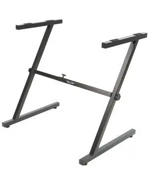 Z-Style Keyboard Stand, Adjustable Width for 61/88 Key Keyboards, Sturdy & Durable Digital Piano Stand, Easy Storage, Sleek Black Z-Style Keyboard Stand, Adjustable Width for 61/88 Key Keyboards, Sturdy & Durable Digital Piano Stand, Easy Storage, Sleek Black