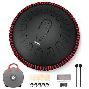 15 Inch Steel Handpan Tongue Drum - 15 Notes in C Major 432hz Tongue Drum with Octave Overtone Design - Professional Percussion Instrument with Carrying Bag 15 Inch Steel Handpan Tongue Drum - 15 Notes in C Major 432hz Tongue Drum with Octave Overtone Design - Professional Percussion Instrument with Carrying Bag