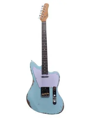 Relic Telemaster Electric Guitar,Roasted Maple Neck and Rosewood Fingerboard,Bone Nut,6-String Relic Guitar,Professional/Full Size/Electric Guitars for Adults (Seafoam) Relic Telemaster Electric Guitar,Roasted Maple Neck and Rosewood Fingerboard,Bone Nut,6-String Relic Guitar,Professional/Full Size/Electric Guitars for Adults (Seafoam)