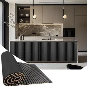 Acoustic Wood Panels for Wall,3D Flexible Fluted Sound Slat Panel,Dark Grey | Soundproof,Absorbing,Noise Cancelling,94.5 x 23.6in Acoustic Wood Panels for Wall,3D Flexible Fluted Sound Slat Panel,Dark Grey | Soundproof,Absorbing,Noise Cancelling,94.5 x 23.6in