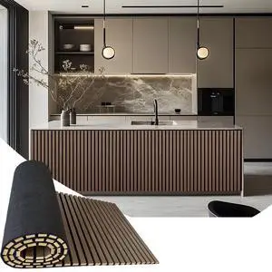 Acoustic Wood Panels for Wall,3D Flexible Fluted Sound Slat Panel (Brown) | Soundproof,Absorbing,Noise Cancelling,94.5 x 23.6in Acoustic Wood Panels for Wall,3D Flexible Fluted Sound Slat Panel (Brown) | Soundproof,Absorbing,Noise Cancelling,94.5 x 23.6in
