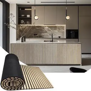 Acoustic Wood Panels for Wall,3D Flexible Fluted Sound Slat Panel (Oak) | Soundproof,Absorbing,Noise Cancelling,94.5 x 23.6in Acoustic Wood Panels for Wall,3D Flexible Fluted Sound Slat Panel (Oak) | Soundproof,Absorbing,Noise Cancelling,94.5 x 23.6in