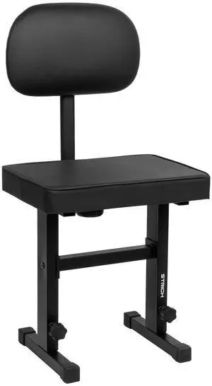 Piano Bench Adjustable Stool, Music Keyboard Bench Seat with Backrest, Piano Chair with Padded Cushion for Musicians, Black, SPB-M50S Piano Bench Adjustable Stool, Music Keyboard Bench Seat with Backrest, Piano Chair with Padded Cushion for Musicians, Black, SPB-M50S