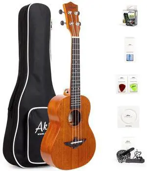 Ukulele, Left-handed Concert Ukelele Solid Mahogany 23 inch for Professional Beginners Adults Kit with Free Online Lesson and Uke Accessories Ukulele, Left-handed Concert Ukelele Solid Mahogany 23 inch for Professional Beginners Adults Kit with Free Online Lesson and Uke Accessories