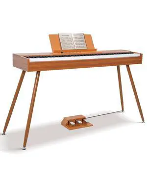 88 Key Full Weighted Electric Piano Keyboard with Stand-Professional Digital Piano, Full-Size Hammer-Action Keyboard for Beginners, with Sheet Music Stand, Pedal, USB-MIDI & Headphone Mode 88 Key Full Weighted Electric Piano Keyboard with Stand-Professional Digital Piano, Full-Size Hammer-Action Keyboard for Beginners, with Sheet Music Stand, Pedal, USB-MIDI & Headphone Mode