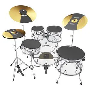 Soundoff Drum Mute Pads - Full Box Pad Set - Mutes Pack - 3 Cymbals, 4 Tom/Snare, & 1 Bass - Great for Silencing Acoustic Kits to Practice - Rock - 8-Pack Soundoff Drum Mute Pads - Full Box Pad Set - Mutes Pack - 3 Cymbals, 4 Tom/Snare, & 1 Bass - Great for Silencing Acoustic Kits to Practice - Rock - 8-Pack