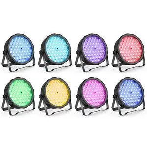 LED Par Lights 54 x 1.5W, RGB Stage Lights DMX DJ Lighting Sound Activated with Stand, Strobe Light & Wash Par Lighting DMX for Parties, Church, Wedding, Bars, 8 Pack LED Par Lights 54 x 1.5W, RGB Stage Lights DMX DJ Lighting Sound Activated with Stand, Strobe Light & Wash Par Lighting DMX for Parties, Church, Wedding, Bars, 8 Pack