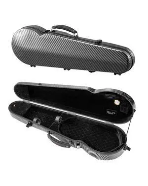 4/4 Full Size Violin Case, Built-in Hygrometer, Lightweight Portable Travel Carrying Bag, with Plush Lining, Dual Shoulder Straps, Anti-Scratch, Professional Triangular Shape, for Violin, Black 4/4 Full Size Violin Case, Built-in Hygrometer, Lightweight Portable Travel Carrying Bag, with Plush Lining, Dual Shoulder Straps, Anti-Scratch, Professional Triangular Shape, for Violin, Black