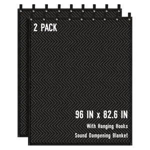 2PCS Large Sound Dampening Blanket,96" x 80" Sound Absorbing Studio Blanket,Noise Cancelling Studio Acoustic Blanket Curtain/Light Blocker/Moving Blanket 2PCS Large Sound Dampening Blanket,96" x 80" Sound Absorbing Studio Blanket,Noise Cancelling Studio Acoustic Blanket Curtain/Light Blocker/Moving Blanket