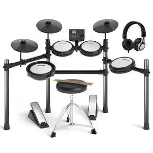 Electric Drum Set with Quiet Mesh Pads,Electronic Drum for Beginner,USB MIDI,Throne,Headphones,Sticks, Included 15 Kits and 195 Sounds (AED-403-Teenagers Beginners) Electric Drum Set with Quiet Mesh Pads,Electronic Drum for Beginner,USB MIDI,Throne,Headphones,Sticks, Included 15 Kits and 195 Sounds (AED-403-Teenagers Beginners)