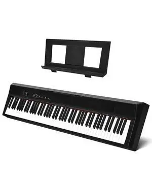 S-200 Beginner Keyboard Piano - 88 Key Full-Size Weighted Digital Piano, Portable Electric Piano with Sustain Pedal, Power Supply, Dual Headphone Jack, USB-MIDI, and MP3 Player,Black S-200 Beginner Keyboard Piano - 88 Key Full-Size Weighted Digital Piano, Portable Electric Piano with Sustain Pedal, Power Supply, Dual Headphone Jack, USB-MIDI, and MP3 Player,Black