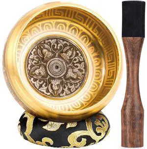 Tibetan Singing Bowls, Authentic Meditation Sound Bowls Handcrafted in Nepal for Yoga, Chakra Healing, Mindfulness, Self Care Spiritual Gifts for Women Tibetan Singing Bowls, Authentic Meditation Sound Bowls Handcrafted in Nepal for Yoga, Chakra Healing, Mindfulness, Self Care Spiritual Gifts for Women