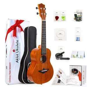 Ukulele, Concert Ukelele Solid Mahogany 23 inch for Professional Beginners Adults Kit with Free Online Lesson and Uke Accessories Ukulele, Concert Ukelele Solid Mahogany 23 inch for Professional Beginners Adults Kit with Free Online Lesson and Uke Accessories