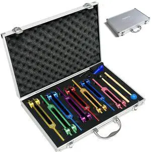 Chakra Tuning Forks Set for Healing, 7 Chakra+1 Soul Purpose Weighted Tuning Forks with Exquisite Aluminum Gift Box, Multicolour,(126.22 Hz, 136.1 Hz, 141.27 Hz, 172.06 Hz etc) Chakra Tuning Forks Set for Healing, 7 Chakra+1 Soul Purpose Weighted Tuning Forks with Exquisite Aluminum Gift Box, Multicolour,(126.22 Hz, 136.1 Hz, 141.27 Hz, 172.06 Hz etc)