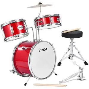 Kids Drum Set, 3-Piece 14 in Junior Drum Sets, Beginner Drums Set with Adjustable Throne, Cymbal & Two Pairs of Drumsticks, Musical Learning Drums Instruments Kit, for Children Ages 6-13 (Red) Kids Drum Set, 3-Piece 14 in Junior Drum Sets, Beginner Drums Set with Adjustable Throne, Cymbal & Two Pairs of Drumsticks, Musical Learning Drums Instruments Kit, for Children Ages 6-13 (Red)