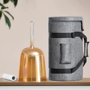432HZ 6 Inch F Note Golden Tea Color Quartz Handle Singing Bowl with Carry Case Bag for Sound Healing and Meditation 432HZ 6 Inch F Note Golden Tea Color Quartz Handle Singing Bowl with Carry Case Bag for Sound Healing and Meditation