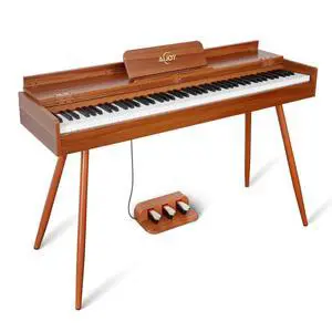 88-Key Digital Piano with Hammer Action Weighted Keys | Desk Cover Design Piano Keyboard with Built-In 20Wx2 Speakers, 3-Pedal, Supports USB-MIDI Connect (ADP-100) 88-Key Digital Piano with Hammer Action Weighted Keys | Desk Cover Design Piano Keyboard with Built-In 20Wx2 Speakers, 3-Pedal, Supports USB-MIDI Connect (ADP-100)