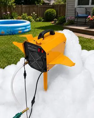 Foam Machine for Party, Safe 60min Use&Cute AirplaneLook, Foam Party Machine For Pool Parties, Indoor/Outdoor Events. (Yellow-120) Foam Machine for Party, Safe 60min Use&Cute AirplaneLook, Foam Party Machine For Pool Parties, Indoor/Outdoor Events. (Yellow-120)