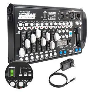 Battery DMX Controller with Midi, Portable DMX Controller for Moving Head Lights, DMX 192 Controller Lighting Console, Dmx512 Controller with Built-in Battery Battery DMX Controller with Midi, Portable DMX Controller for Moving Head Lights, DMX 192 Controller Lighting Console, Dmx512 Controller with Built-in Battery