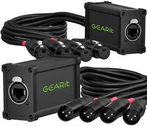 4 Channel Snake (2ft Breakout Cable) 3Pin XLR to Ethercon RJ45 Cat5/Cat6 Ethernet Extender - 4 XLR (2 Male, 2 Female) for Live Stage, Sound, Lighting, Audio Recording Studio 4 Channel Snake (2ft Breakout Cable) 3Pin XLR to Ethercon RJ45 Cat5/Cat6 Ethernet Extender - 4 XLR (2 Male, 2 Female) for Live Stage, Sound, Lighting, Audio Recording Studio