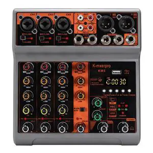 5 Channel Professional Audio Mixer Console Sound Board with 48V Phantom Power,USB Audio Interface for Live Show,Streaming Recording Music Stage Karaoke 5 Channel Professional Audio Mixer Console Sound Board with 48V Phantom Power,USB Audio Interface for Live Show,Streaming Recording Music Stage Karaoke