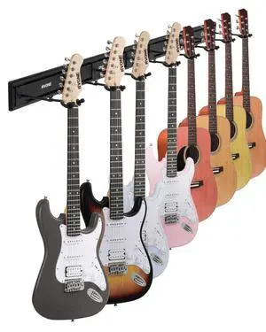Guitar Wall Mount Hagers for Multiple Guitars, Adjustable Rubber Cradles Guitar Wall Rack, Fixed Clips, Strong Aluminum Acoustic & Electric Guitars Rack, Bass Holder, Violin Ukulele Organizer Guitar Wall Mount Hagers for Multiple Guitars, Adjustable Rubber Cradles Guitar Wall Rack, Fixed Clips, Strong Aluminum Acoustic & Electric Guitars Rack, Bass Holder, Violin Ukulele Organizer