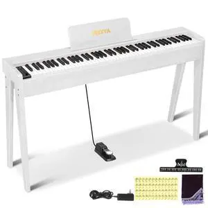 Digital Piano 88 Keys Semi-Weighted Full Size Keyboard for Beginners, Electric Piano with MIDI, Pedal, Keyboard Piano 800 Tones, 600 Rhythms, Dual Speakers, Recording Function (White) Digital Piano 88 Keys Semi-Weighted Full Size Keyboard for Beginners, Electric Piano with MIDI, Pedal, Keyboard Piano 800 Tones, 600 Rhythms, Dual Speakers, Recording Function (White)