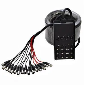 Speakers 12 Channel Low Profile XLR Send Circuit Board Snake Cable, XLR Splitter Cable, 100 Feet Speakers 12 Channel Low Profile XLR Send Circuit Board Snake Cable, XLR Splitter Cable, 100 Feet