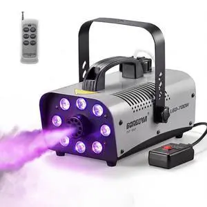 700W Fog Machine 8 RGB LED 3000 CFM Wireless Remote Smoke Maker | 0.5L Tank, 9 Light Color and 3 Modes, Metal Body, Overheat Protection, Portable for Halloween, Parties, Stage 700W Fog Machine 8 RGB LED 3000 CFM Wireless Remote Smoke Maker | 0.5L Tank, 9 Light Color and 3 Modes, Metal Body, Overheat Protection, Portable for Halloween, Parties, Stage