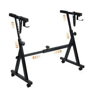 Piano Keyboard Stand-Z Style Adjustable and Portable Heavy Duty Music Stand with Wheels-Fits 54-88 Key Electric Pianos-Sturdy Musical Keyboard Stand for Practice & Performance Piano Keyboard Stand-Z Style Adjustable and Portable Heavy Duty Music Stand with Wheels-Fits 54-88 Key Electric Pianos-Sturdy Musical Keyboard Stand for Practice & Performance