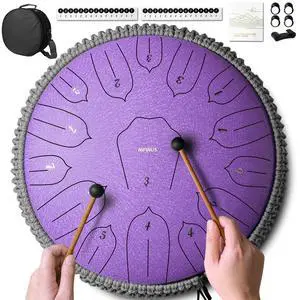 Rain Drum for Outside Garden, Large Steel Tongue Drum - 12 Inch 15 Notes Metal HandPan Drums,Waterproof Rain Chime,Musical Gifts Rain Drum for Outside Garden, Large Steel Tongue Drum - 12 Inch 15 Notes Metal HandPan Drums,Waterproof Rain Chime,Musical Gifts