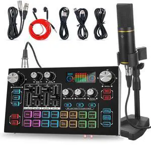 X7 Podcast Equipment Bundle with Vocal Remover for TikTok, YouTube | 48V Phantom Power, XLR Condenser Mic, 4 Customizable Soundpads, 16-Level Noise Reduction, LCD Screen, 6.35mm Guitar Input X7 Podcast Equipment Bundle with Vocal Remover for TikTok, YouTube | 48V Phantom Power, XLR Condenser Mic, 4 Customizable Soundpads, 16-Level Noise Reduction, LCD Screen, 6.35mm Guitar Input