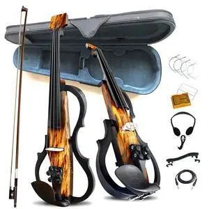 Premium Carbon Fiber Electric Violin Full Size 4/4,Professional Electric Violin for Adults Beginner,Teens,Electric Fiddle Kit with Pro Pick Case -ZNDS-2303 Premium Carbon Fiber Electric Violin Full Size 4/4,Professional Electric Violin for Adults Beginner,Teens,Electric Fiddle Kit with Pro Pick Case -ZNDS-2303
