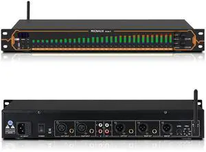 Equalizer for Home Stereo Audio System, Professional 31-Band Graphic Equalizer Rack Mount Music Digital EQ Studio Equalization with Spectrum Analyzer Display & Noise Reduction Equalizer for Home Stereo Audio System, Professional 31-Band Graphic Equalizer Rack Mount Music Digital EQ Studio Equalization with Spectrum Analyzer Display & Noise Reduction