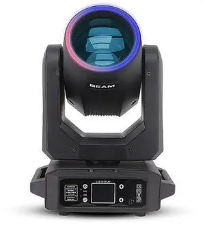 DJ Light 200W LED Moving Head Light Beam GOBO with Ring 6+12 Prism Rainbow Effect DMX Control Disco Party Club Stage Lighting DJ Light 200W LED Moving Head Light Beam GOBO with Ring 6+12 Prism Rainbow Effect DMX Control Disco Party Club Stage Lighting