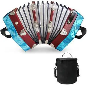 Concertinas,20 Buttons Accordion for Beginners,Easy to learn(Blue) | Sound Quality Standards,Crafted from Solid Wood,Compact and Lightweight,Easy to Store Concertinas,20 Buttons Accordion for Beginners,Easy to learn(Blue) | Sound Quality Standards,Crafted from Solid Wood,Compact and Lightweight,Easy to Store