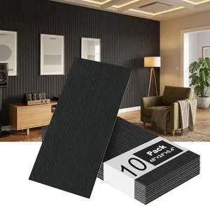 10 Pack Acoustic Panels, 48 x 24 Inch Black Adhesive Sound Dampening Panel | Large Sound Proof Panels for Walls, High Density Sound Absorbing Panel for Recording Studio, Home, Office 10 Pack Acoustic Panels, 48 x 24 Inch Black Adhesive Sound Dampening Panel | Large Sound Proof Panels for Walls, High Density Sound Absorbing Panel for Recording Studio, Home, Office
