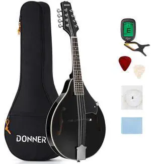 Acoustic Mandolin Instrument Kits - A Style, DML-100B, Black | Mahogany Wood Musical Mandolin Guitar Complete Set 8 String with Tuner, Strings and Gig Bag for Beginners, Teens, Adults Acoustic Mandolin Instrument Kits - A Style, DML-100B, Black | Mahogany Wood Musical Mandolin Guitar Complete Set 8 String with Tuner, Strings and Gig Bag for Beginners, Teens, Adults